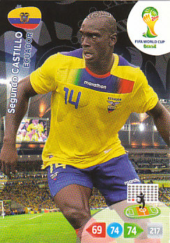 Segundo Castillo Ecuador Panini 2014 World Cup #124